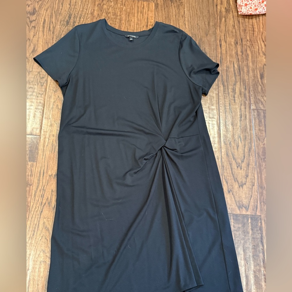 Banana Republic Black Midi Dress with Side Knot